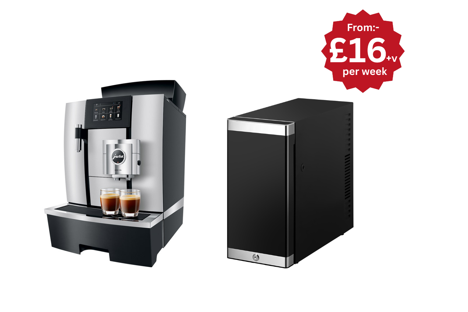 Jura X3 bean to cup fresh milk coffee machine & fridge